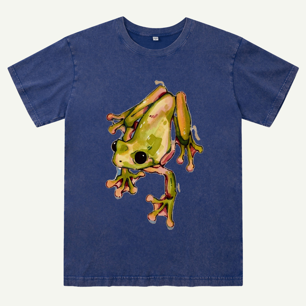 Watercolor Tree Frog Washed T-Shirt