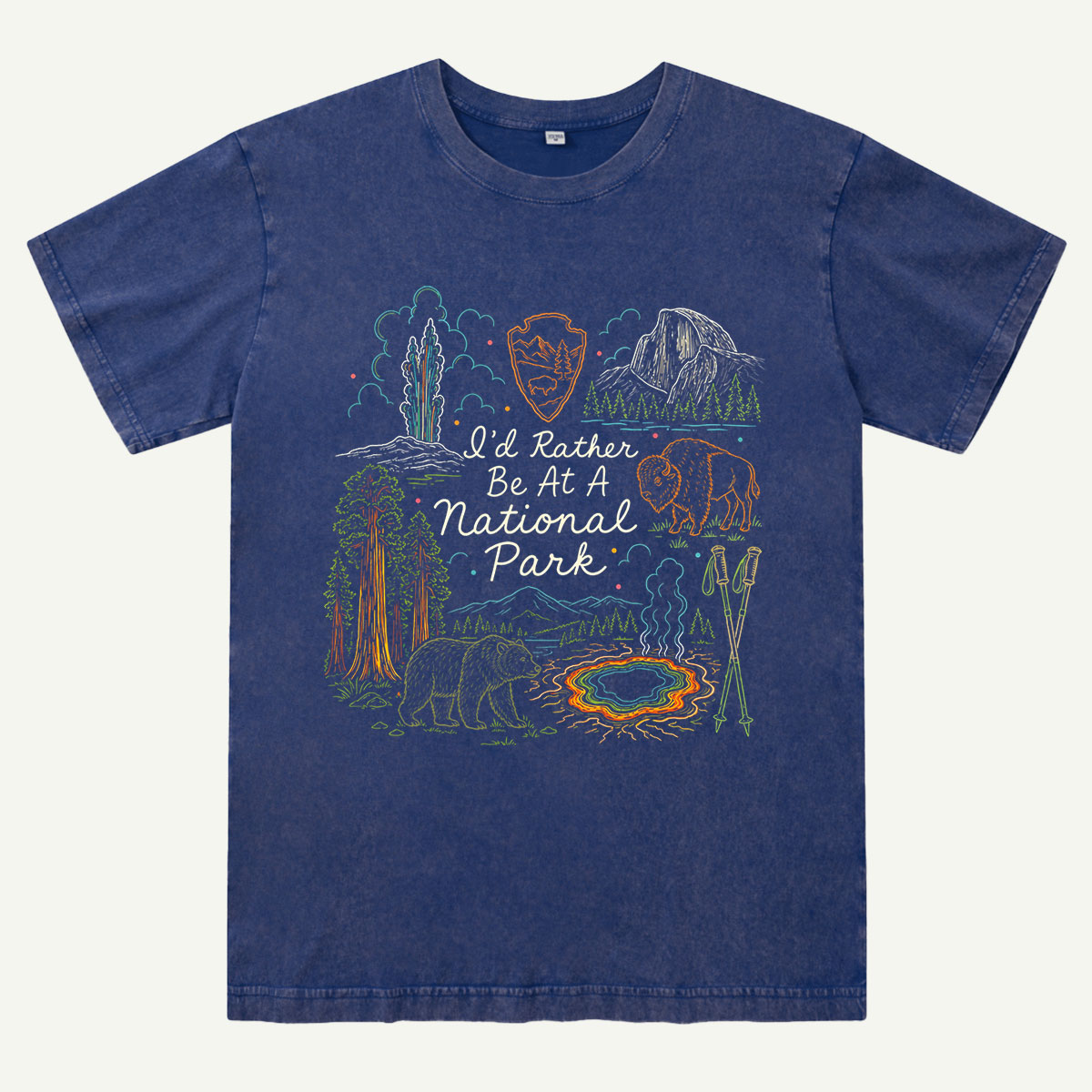 I’d Rather Be at a National Park Washed T-Shirt