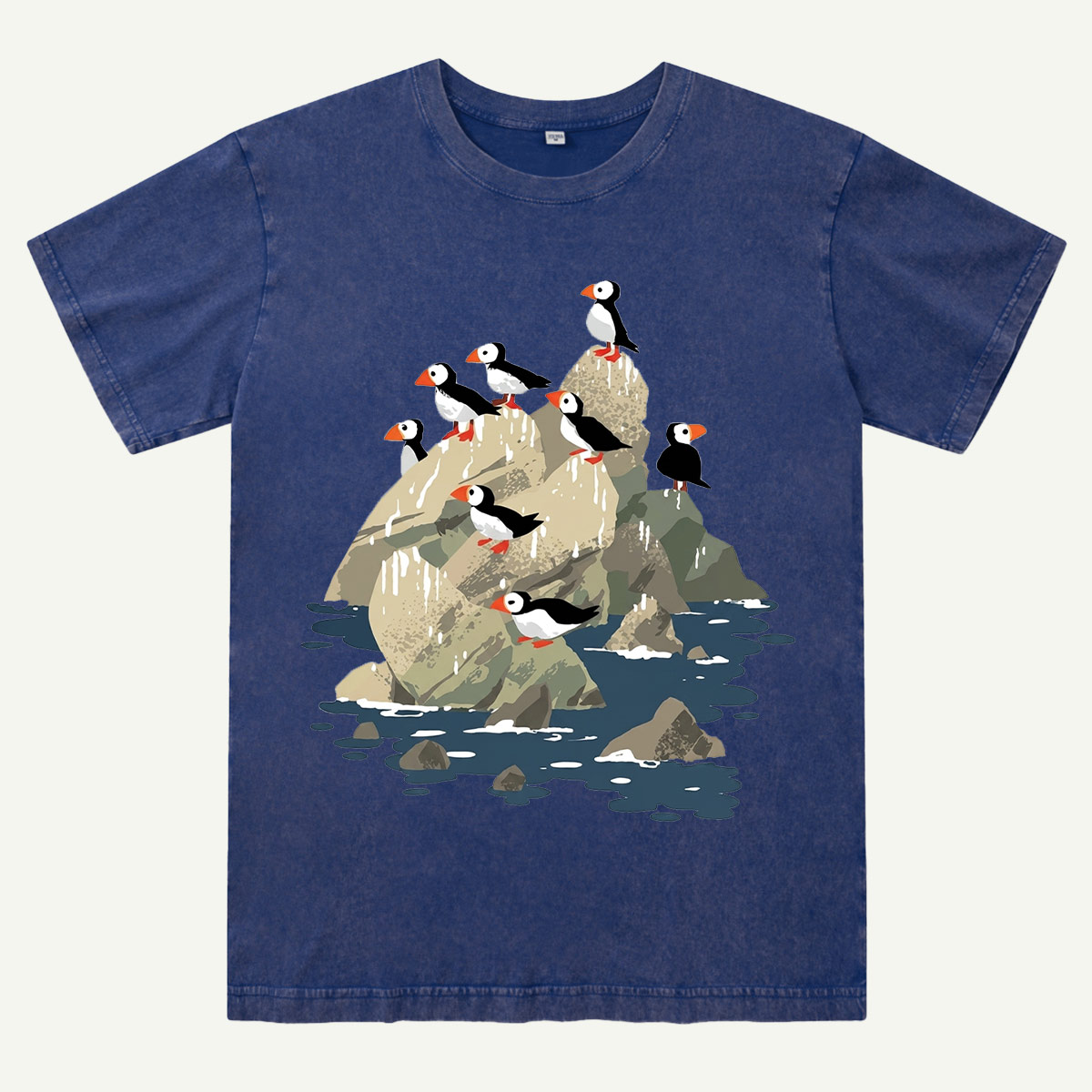 Coastal Wildlife Ocean Bird Washed T-Shirt