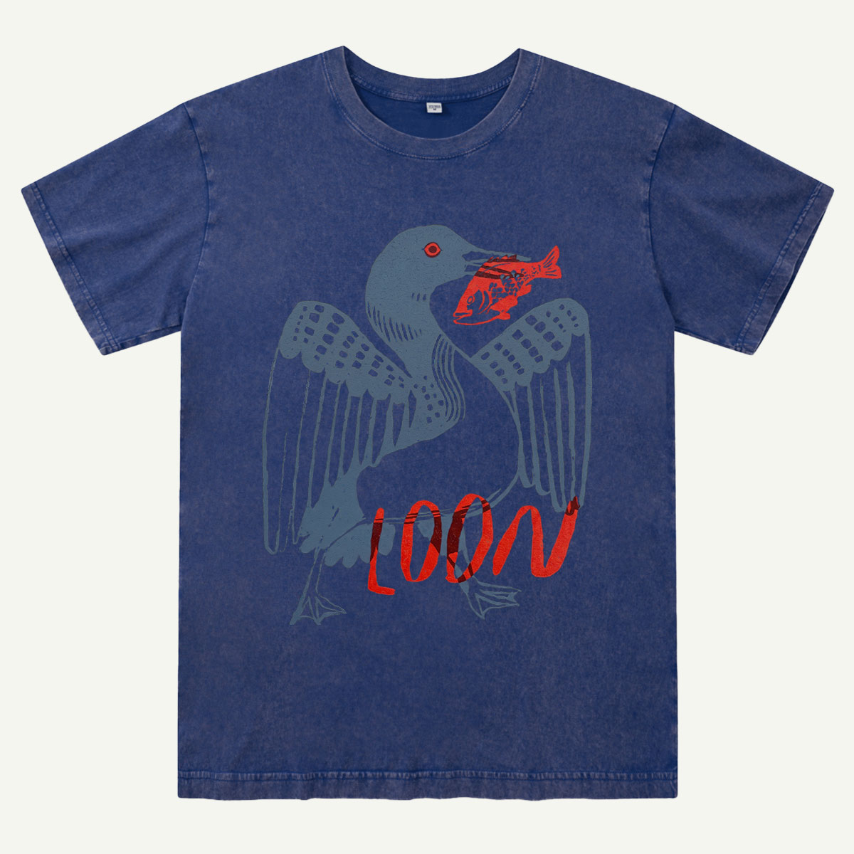 Coastal Bird & Fish Washed T-Shirt