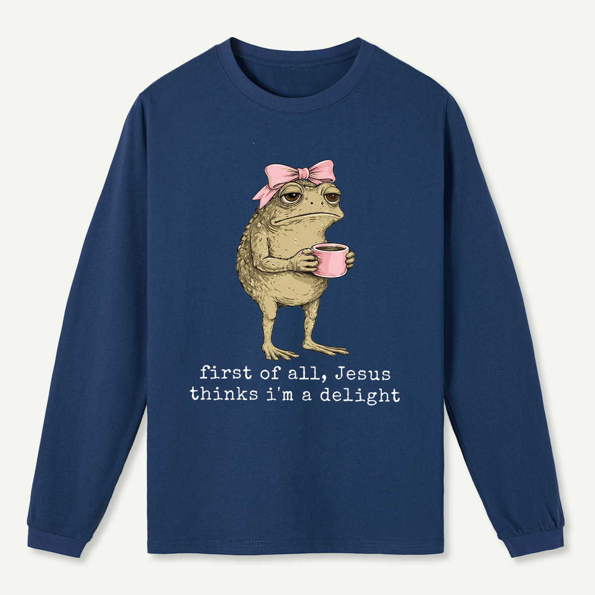 Sleepy Frog Coffee Lover Long Sleeve T-Shirt