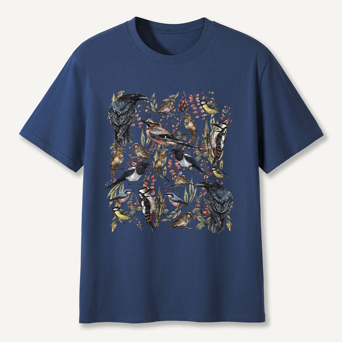Vintage Wild Birds Botanical T-Shirt