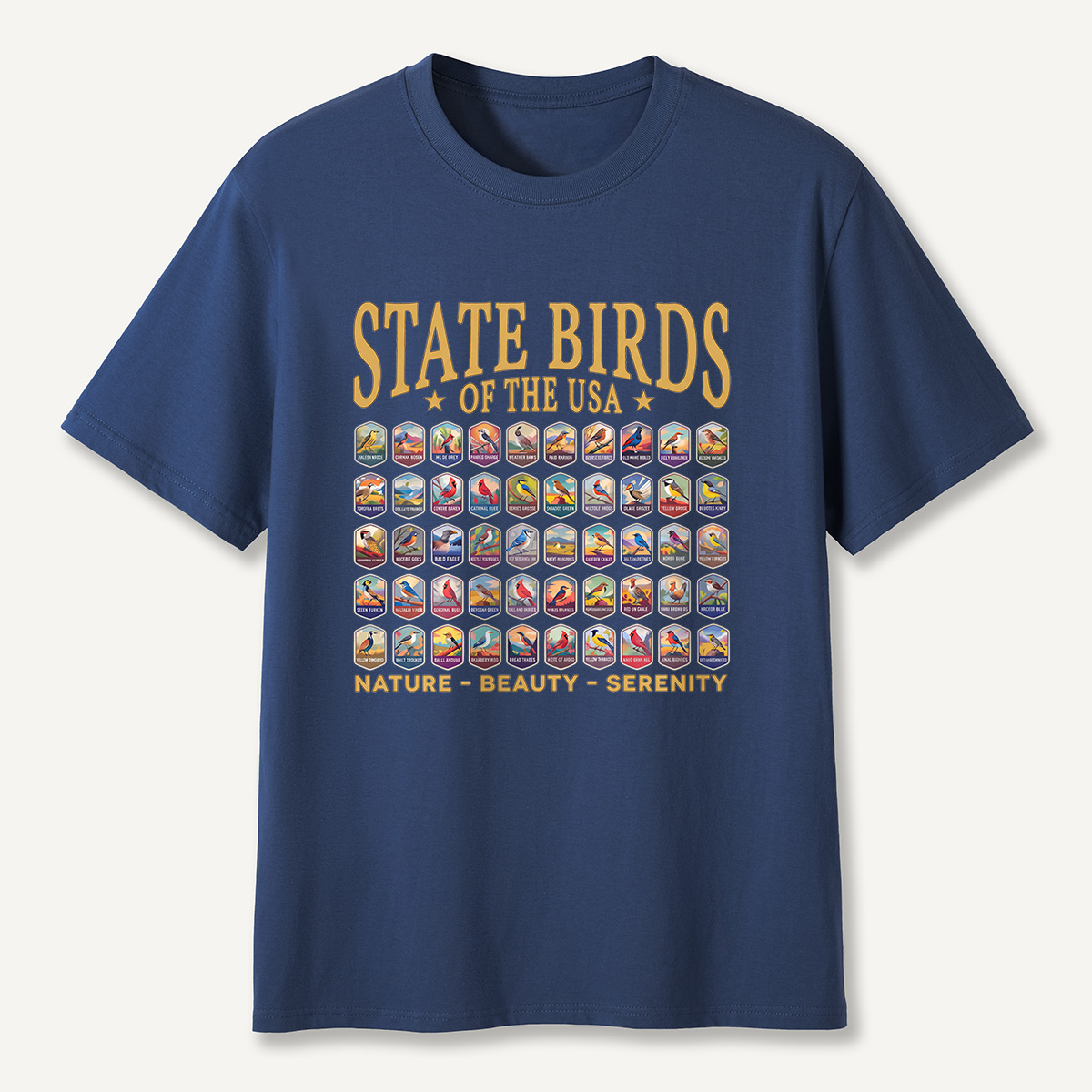 MDCTBYWY26071704State Birds of the USA T-Shirt