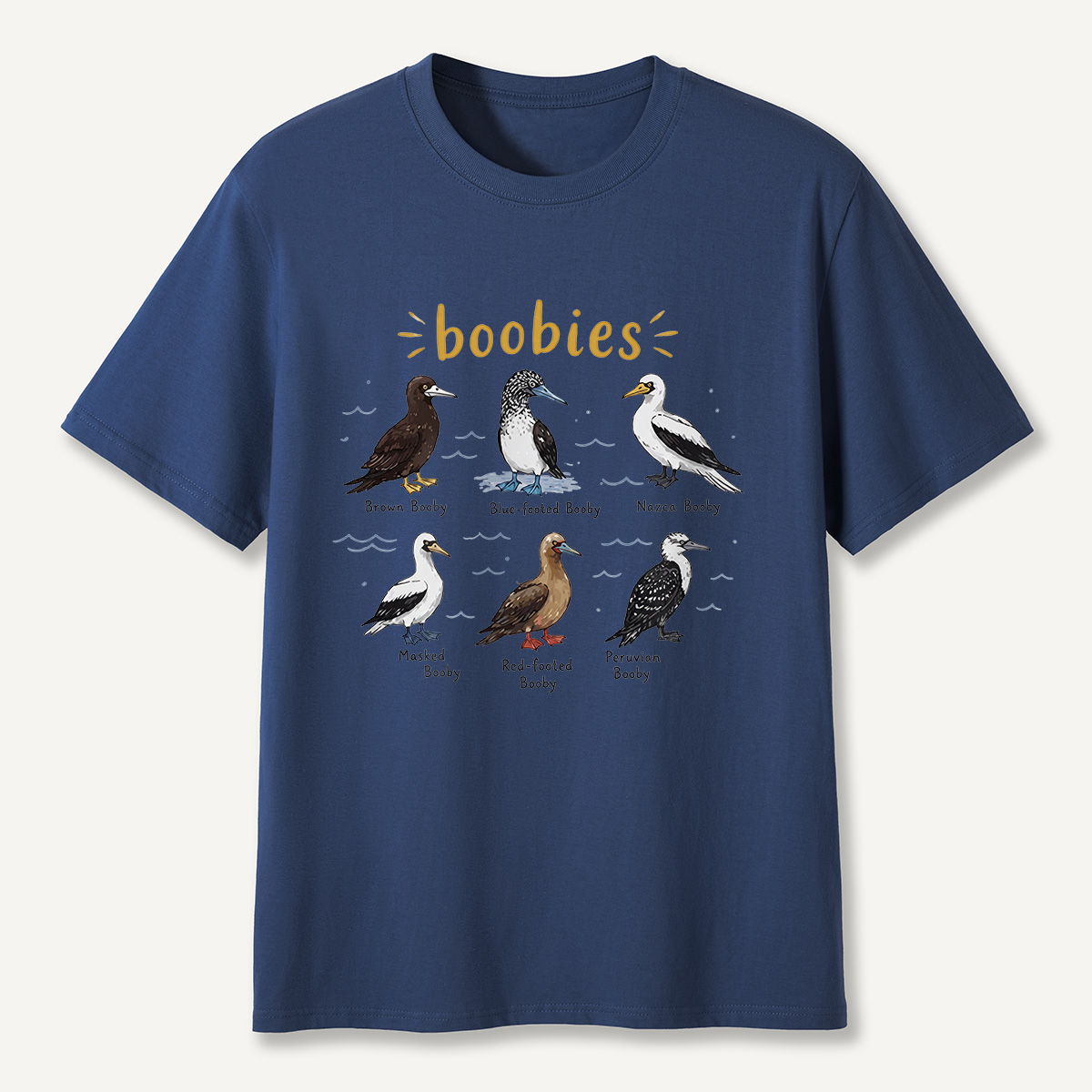 MDCTBYWY26072002 Boobies Bird Species Guide T-Shirt