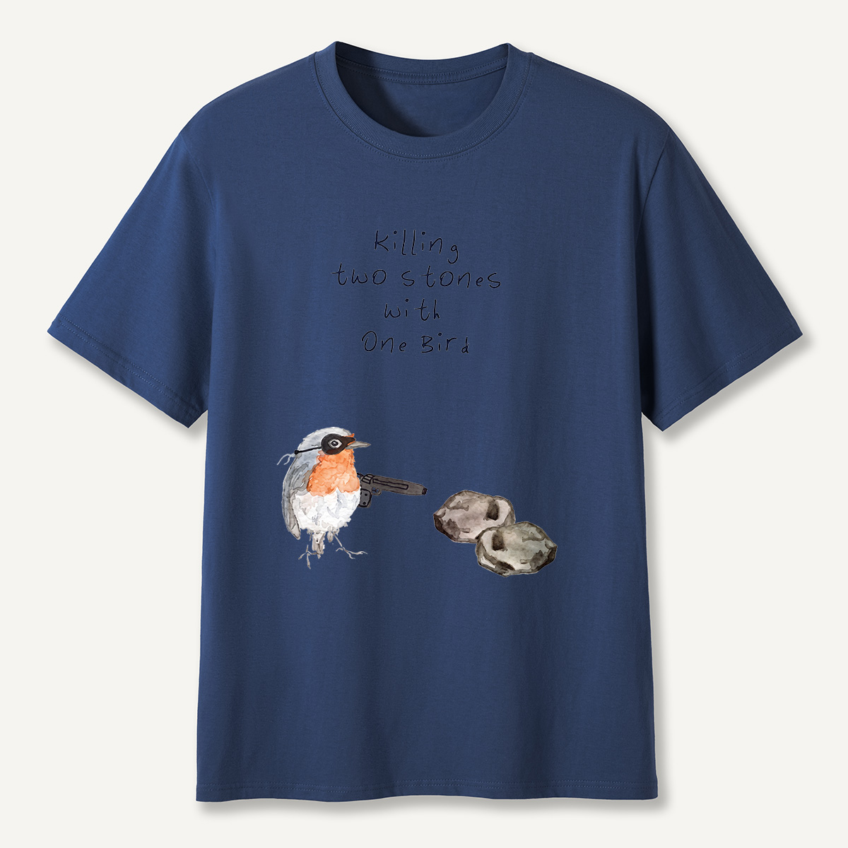 MDCTBYWY26072205 Killing Two Stones with One Bird T-Shirt