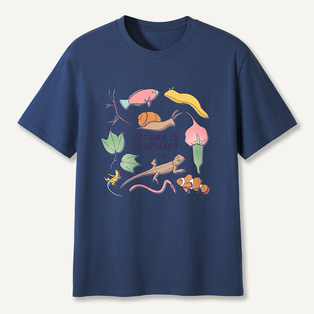 MDCTBYWY26072405 Nature is Nonbinary T-Shirt