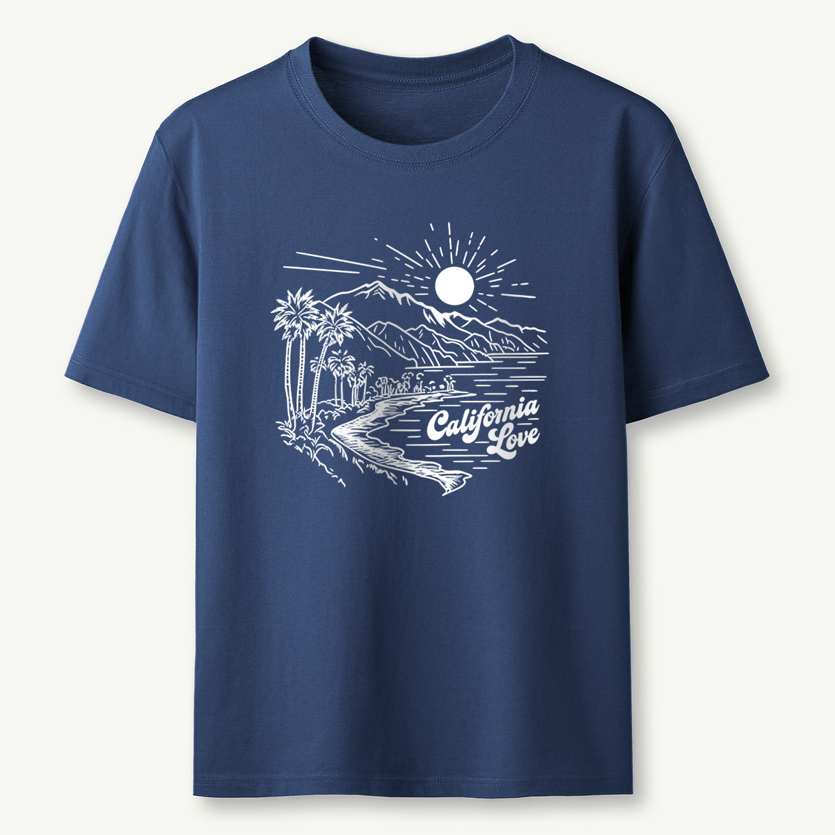 California Love Coastal Sunset Beach Graphic T‑Shirt