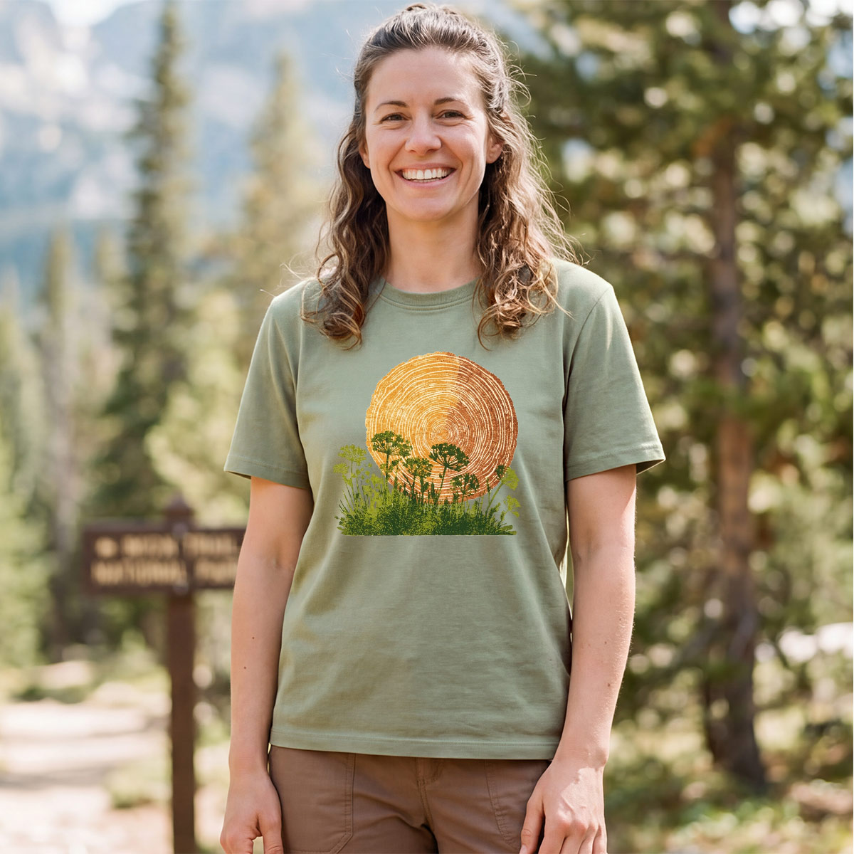 Woodcut Flower Meadow T-Shirt