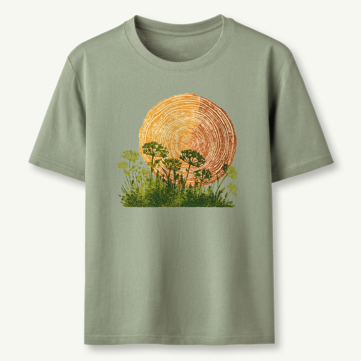 Woodcut Flower Meadow T-Shirt