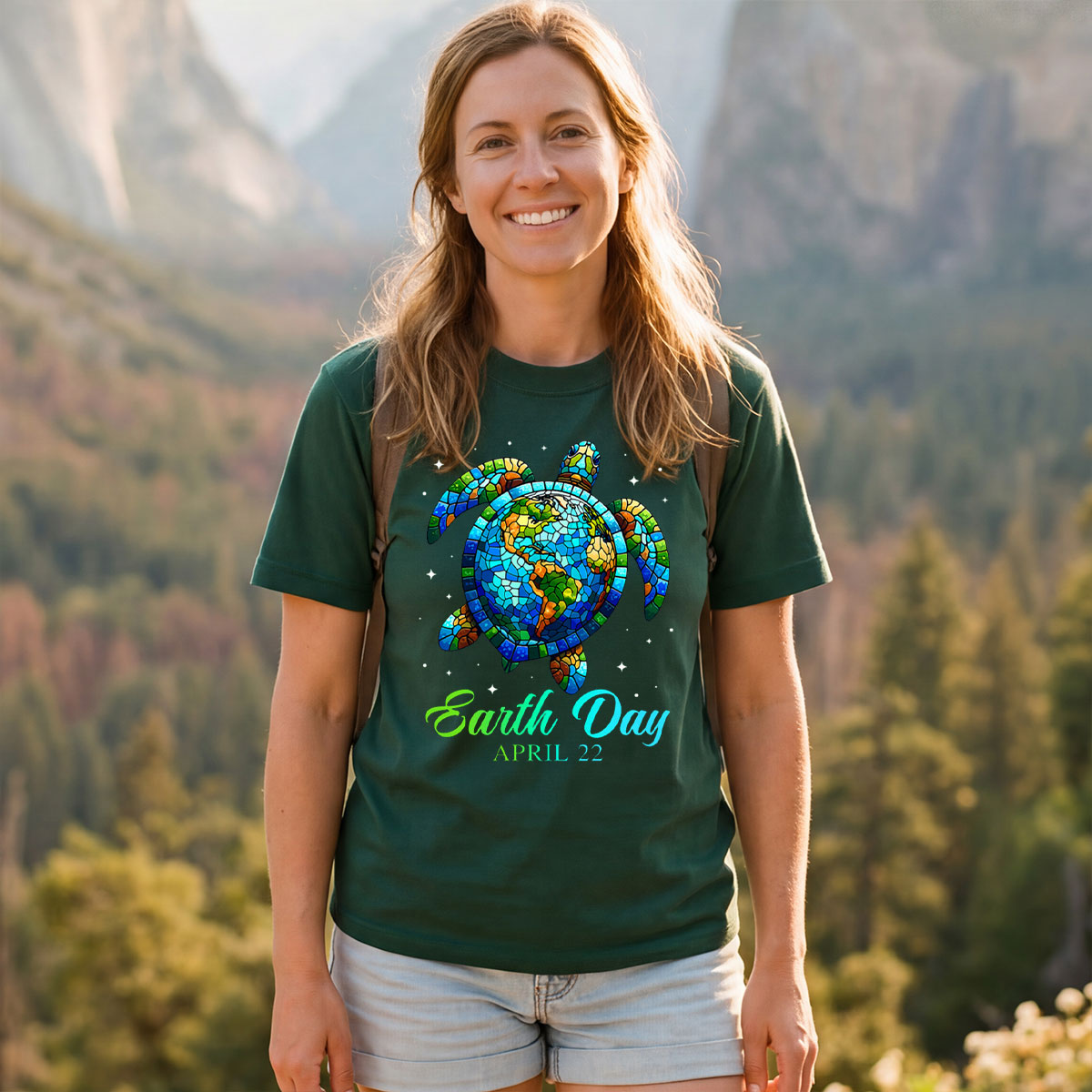Restore Earth Sea Turtle Art Save The Planet T-Shirt