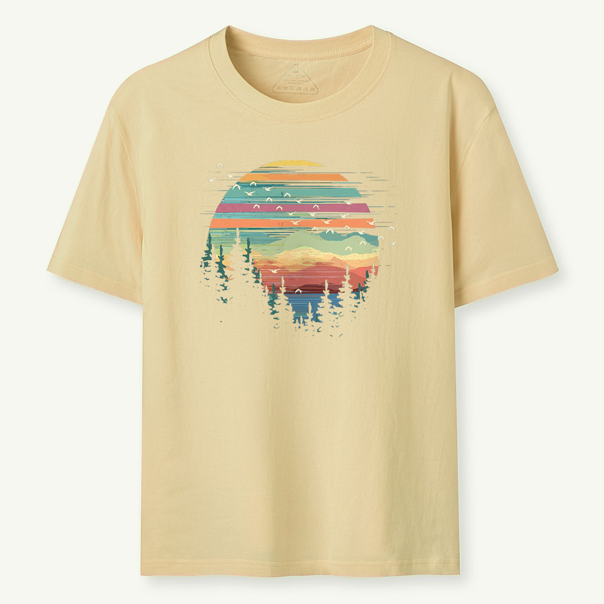 Retro Forest Sunset Nature Lover T-Shirt