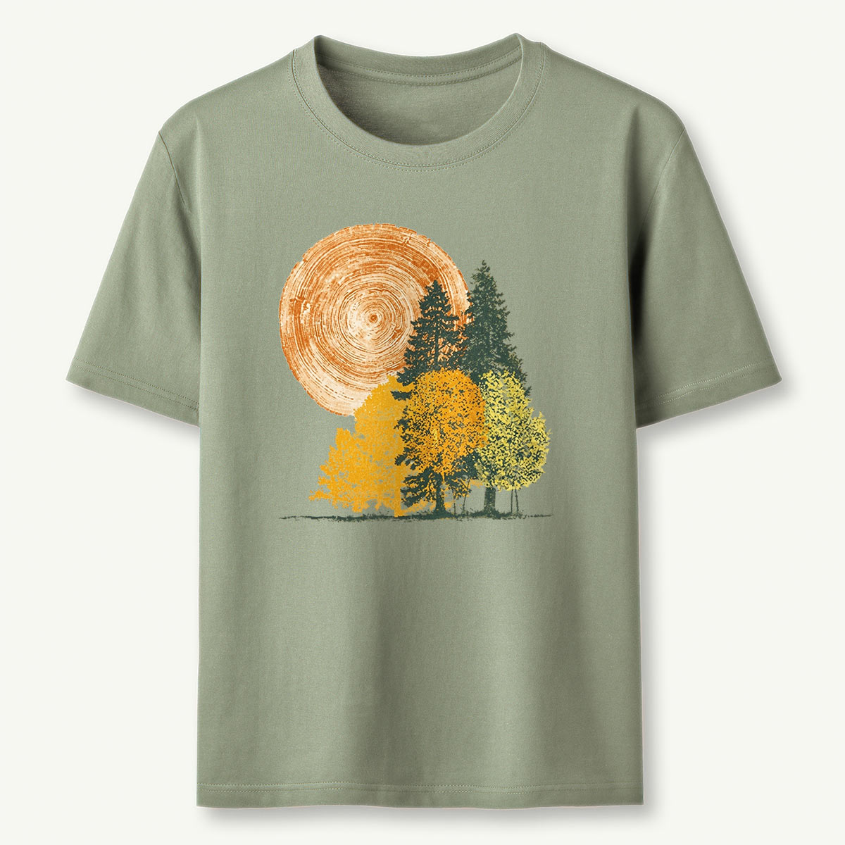 Woodcut Stamped Forest T-Shirt