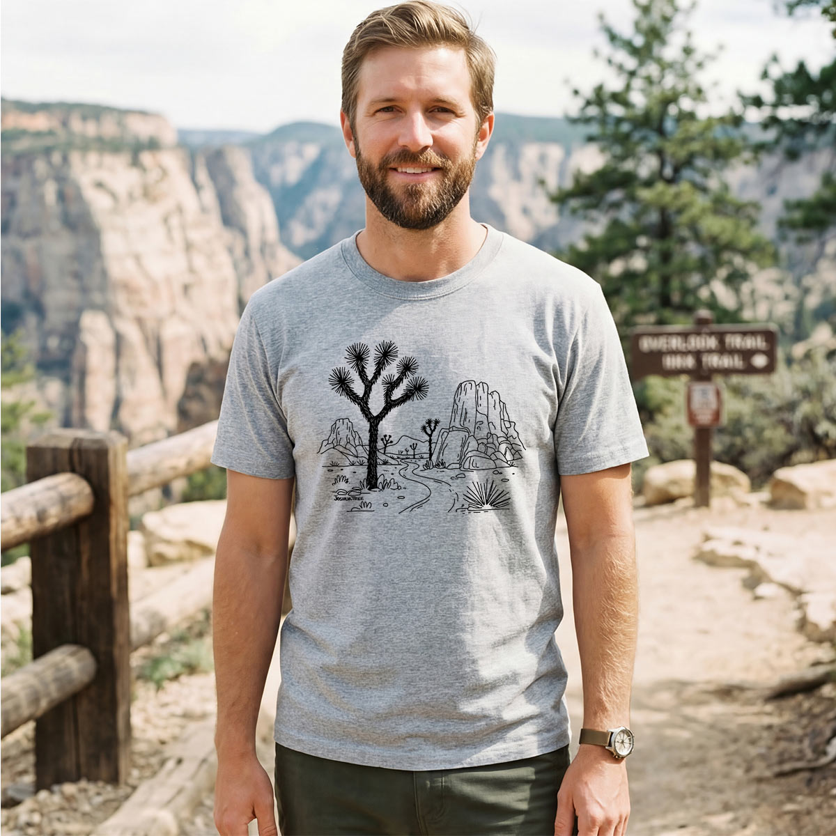 Joshua Tree Line Drawing T-Shirt