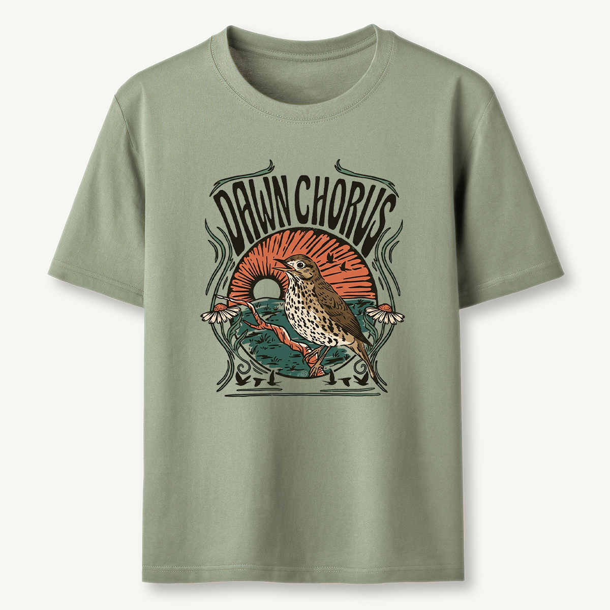 Dawn Chorus Bird Graphic T‑Shirt
