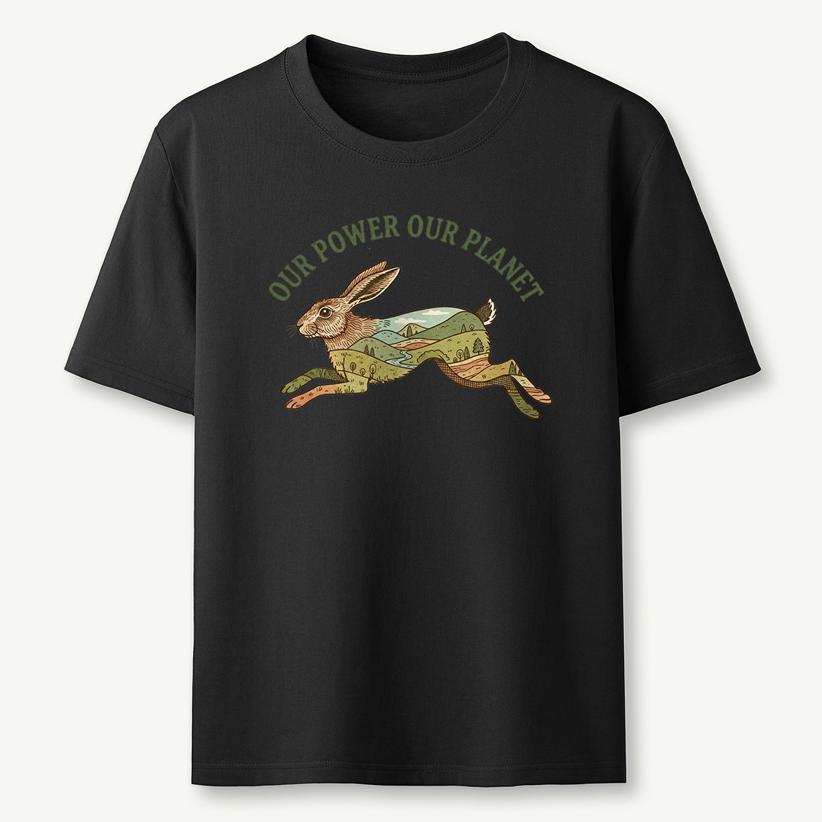 Our Power Our Planet Rabbit T‑Shirt