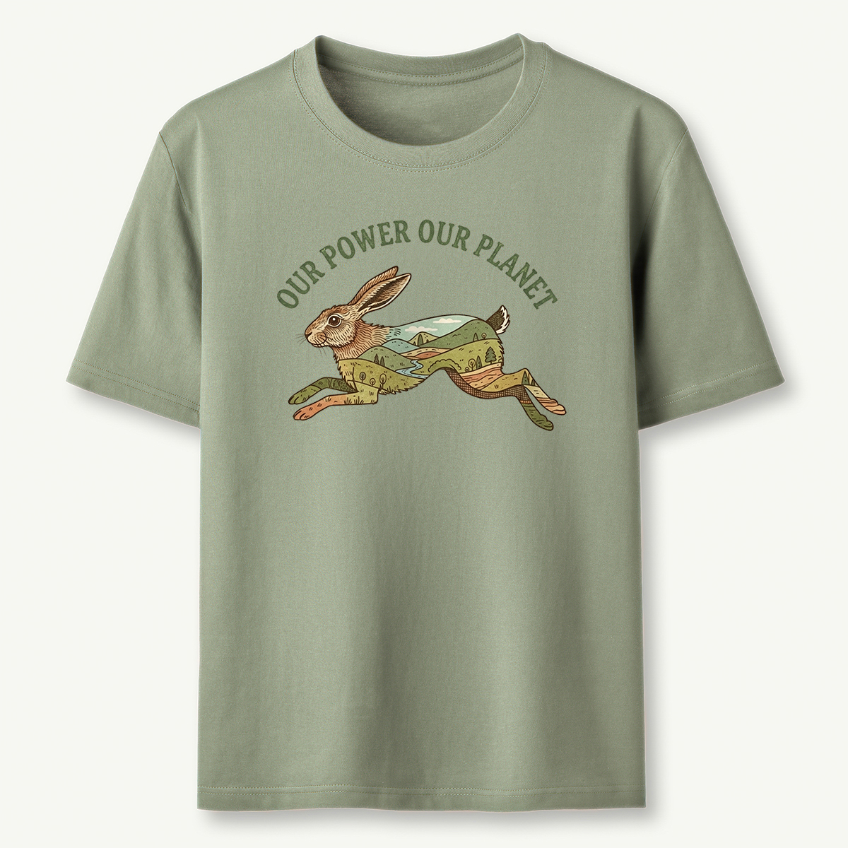 Our Power Our Planet Rabbit T‑Shirt