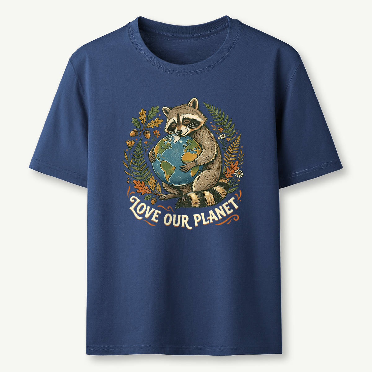Love Our Planet Raccoon Earth T‑Shirt