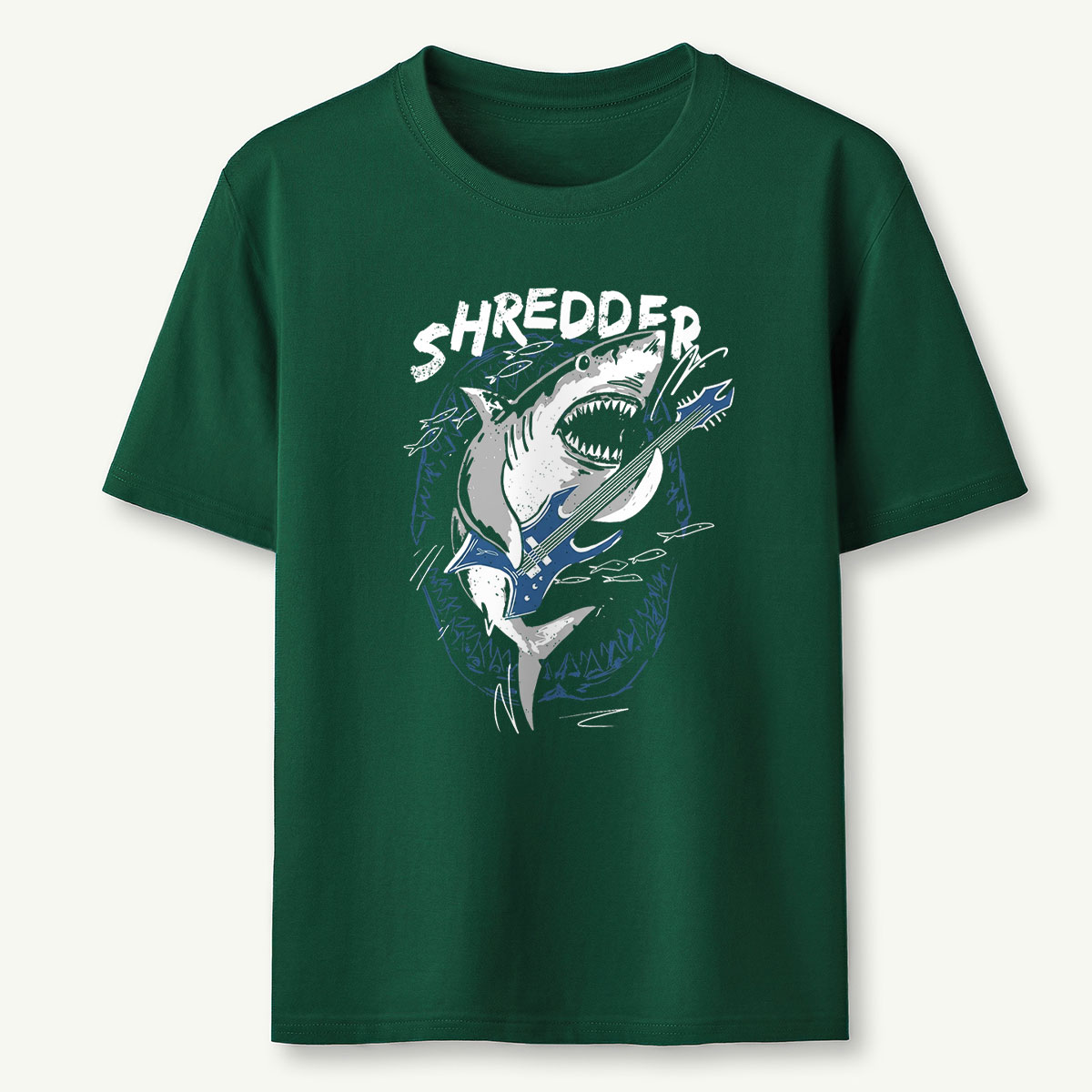 Funny Guitar Playing Shark Shredder Shark T‑Shirt