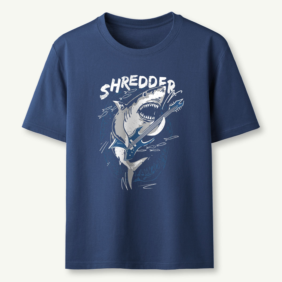 Funny Guitar Playing Shark Shredder Shark T‑Shirt