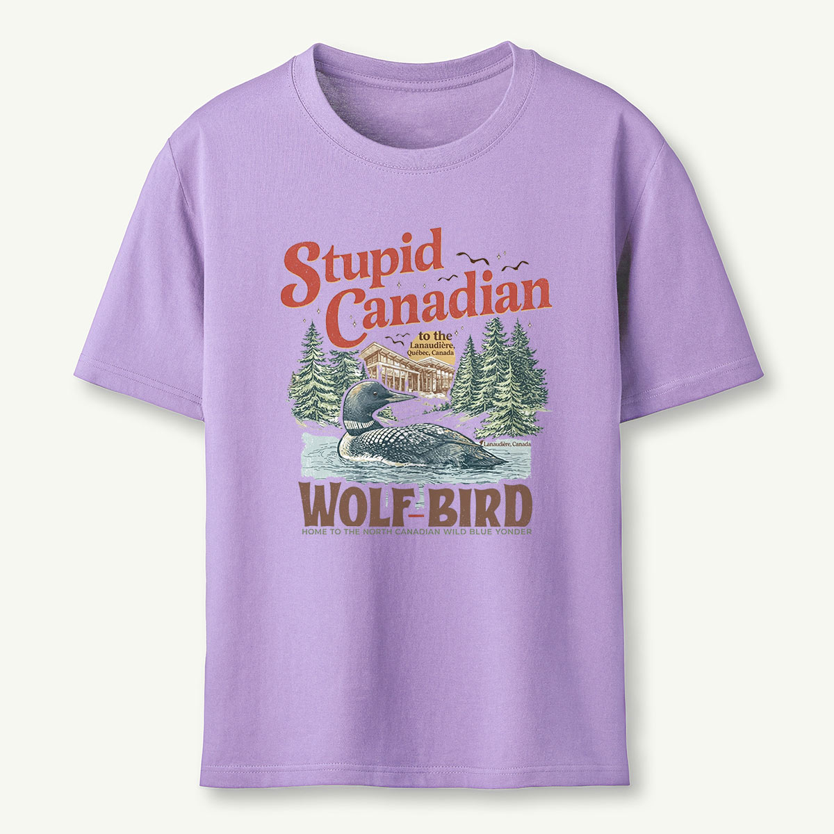 Stupid Canadian Wolf Bird T-Shirt