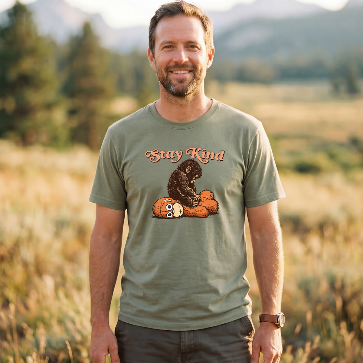 Punch Monkey Stay Kind Save Punch T-Shirt