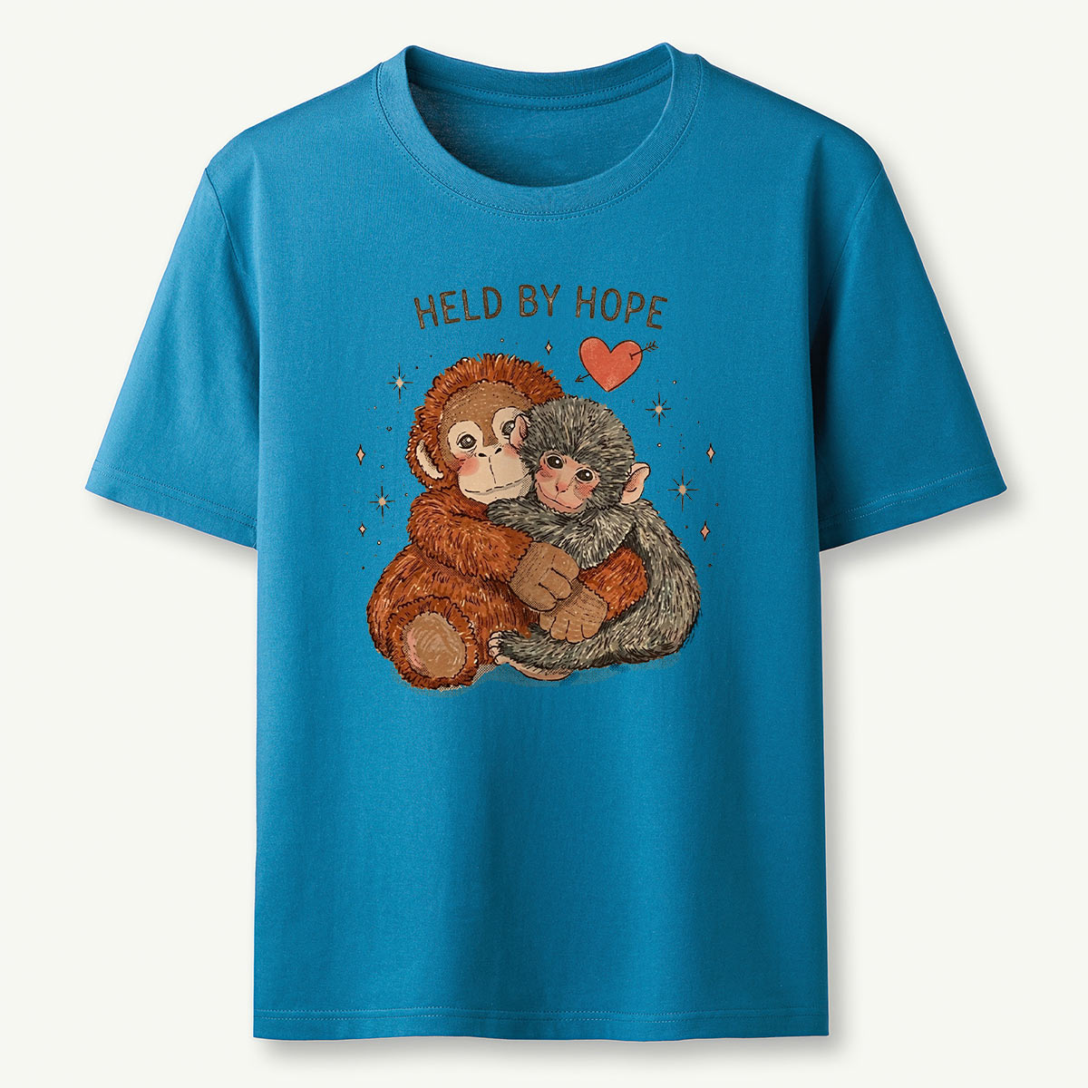 Held by Hope Punch Monkey Hug T-Shirt