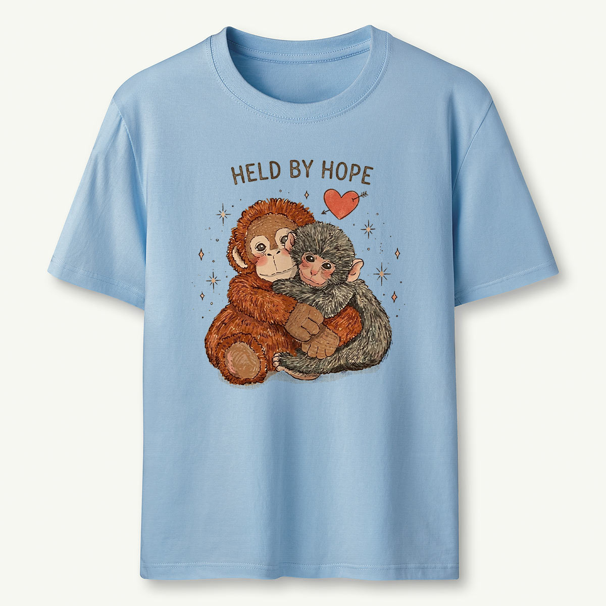 Held by Hope Punch Monkey Hug T-Shirt