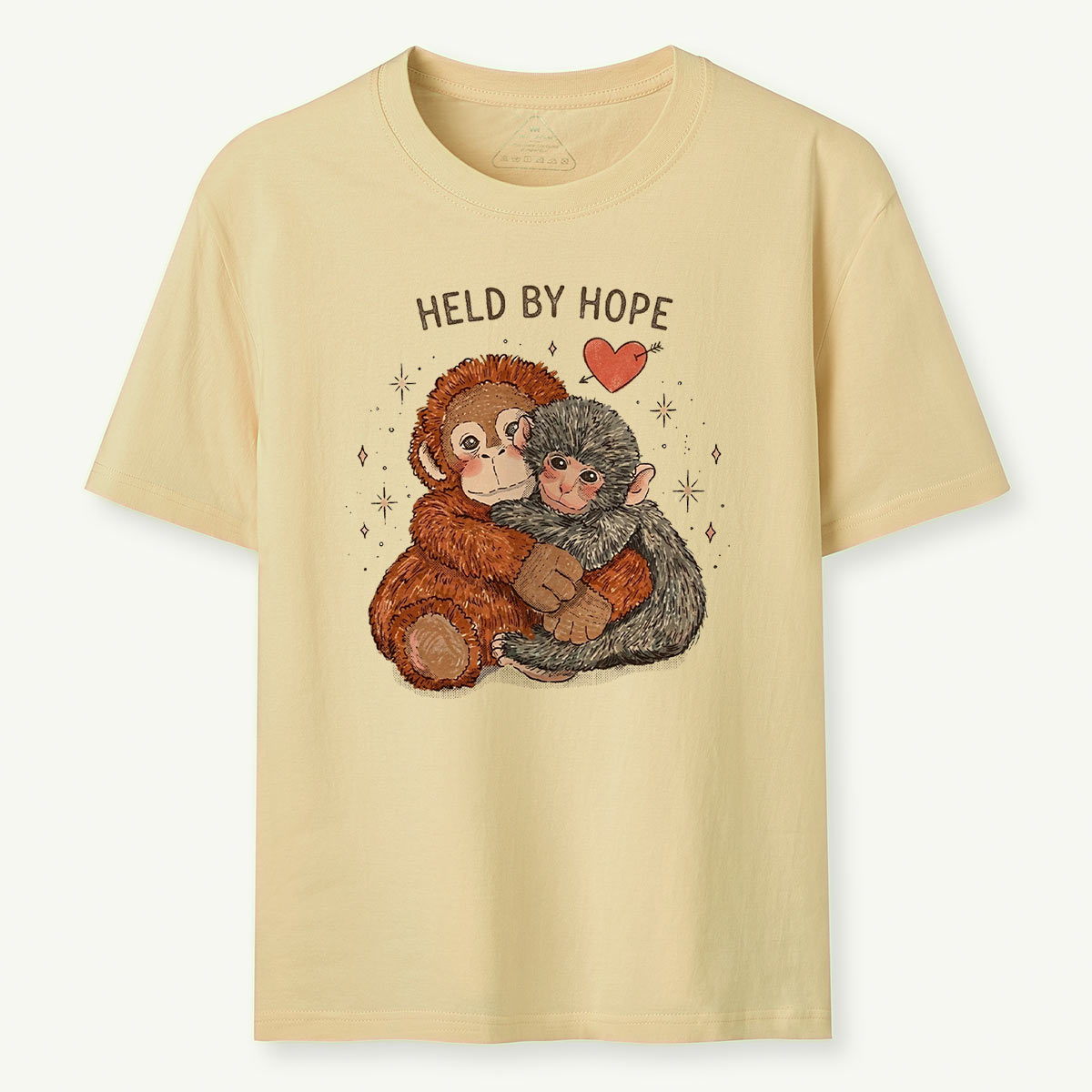 Held by Hope Punch Monkey Hug T-Shirt