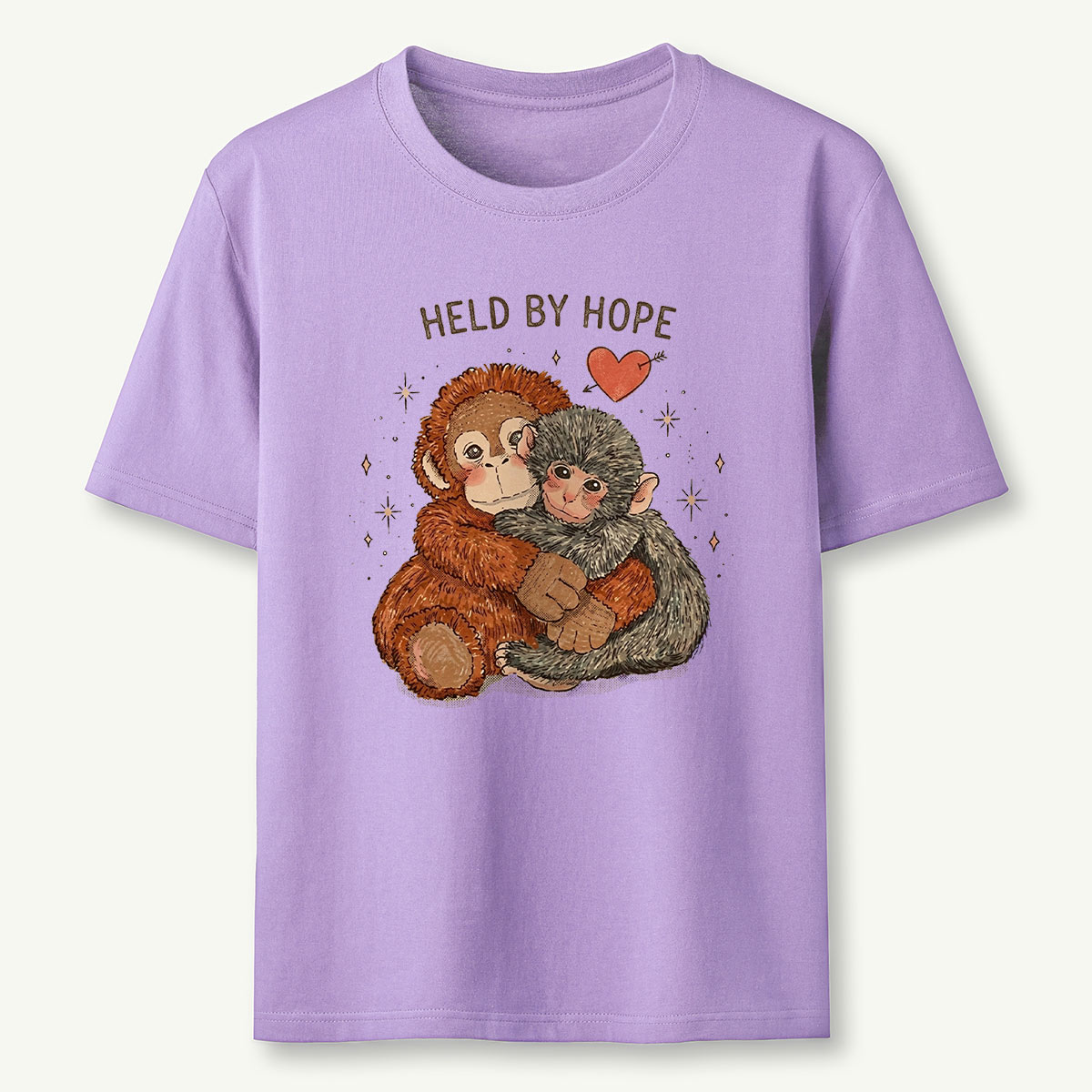 Held by Hope Punch Monkey Hug T-Shirt
