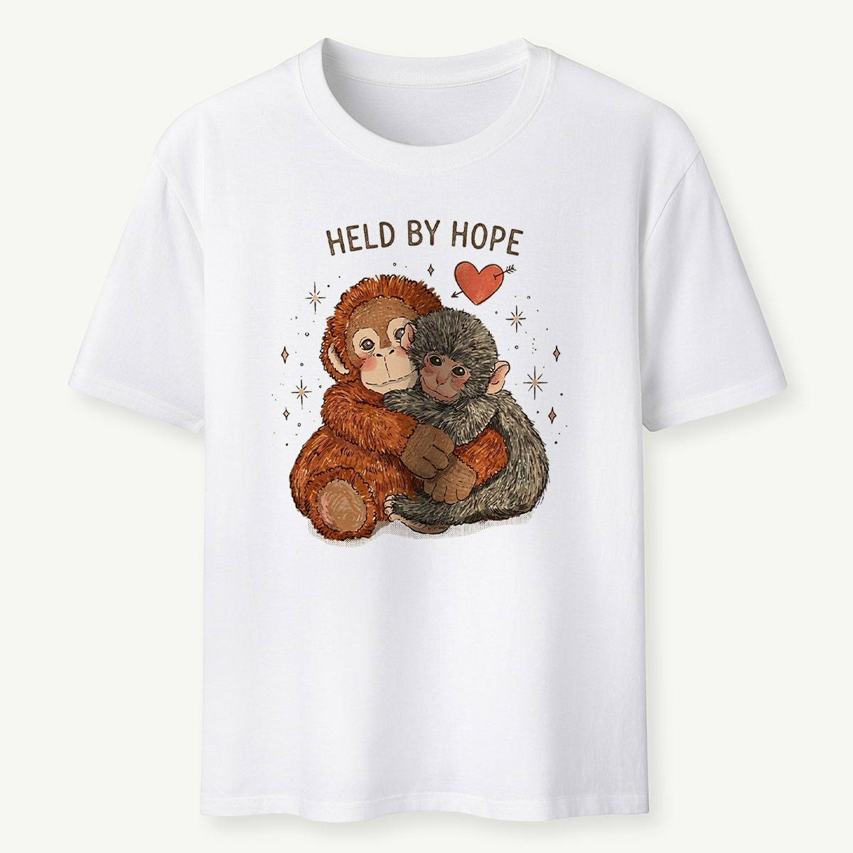 Held by Hope Punch Monkey Hug T-Shirt