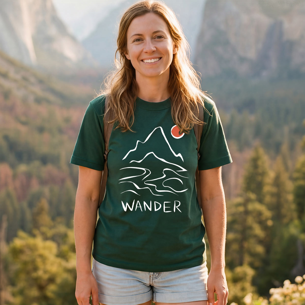 Minimalist Adventure Nature Wander Mountain T‑Shirt