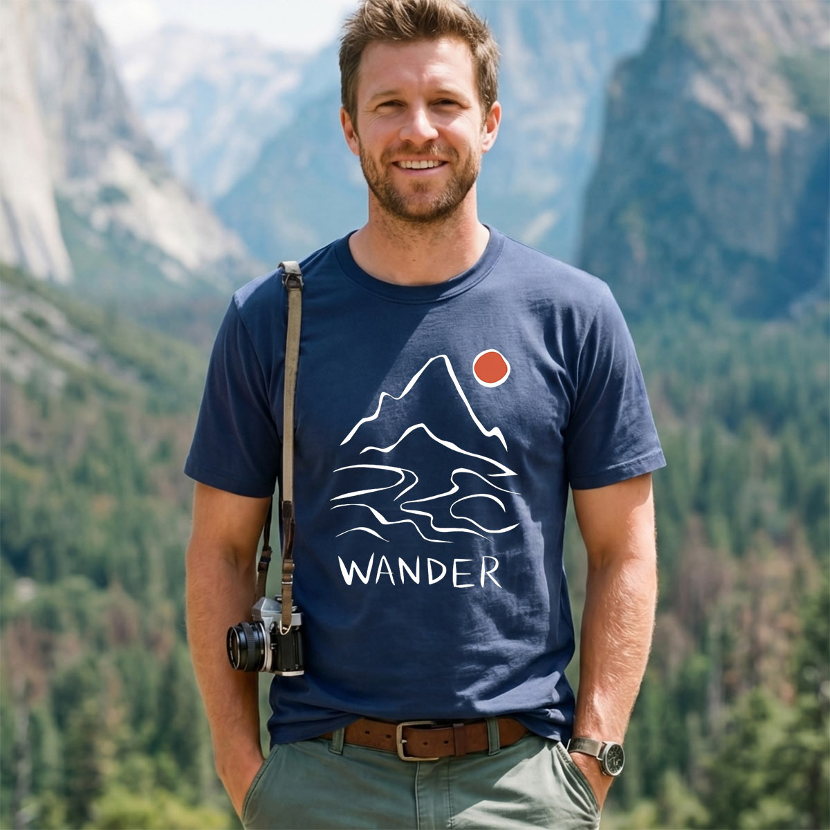 Minimalist Adventure Nature Wander Mountain T‑Shirt