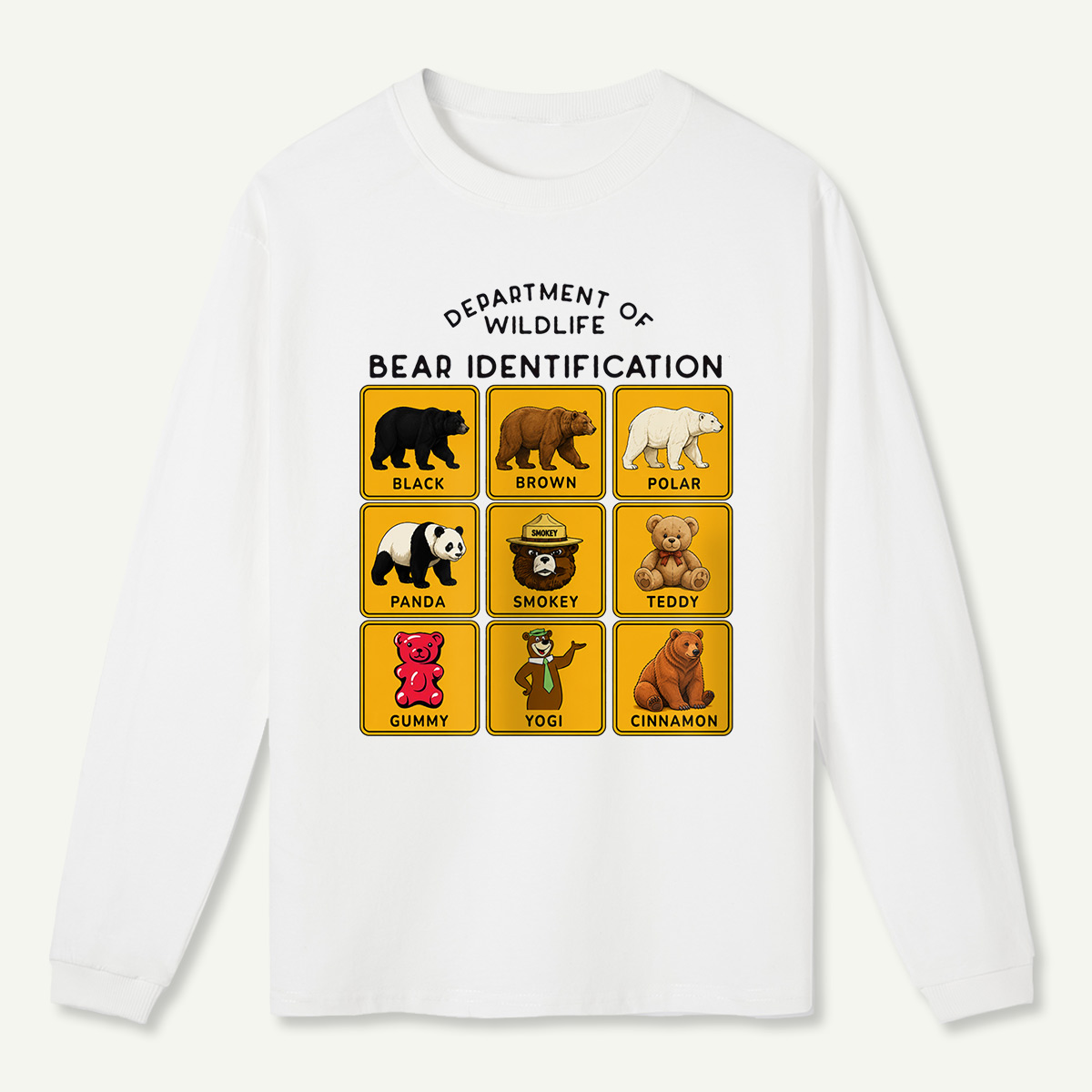 Department of Wildlife Bear Identification Long Sleeve T-Shirt
