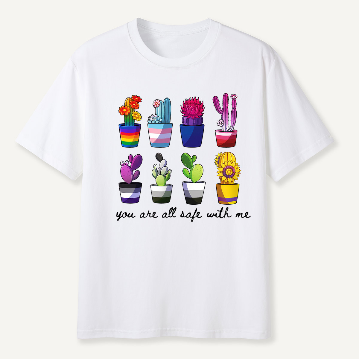 You Are Safe With Me Cactus T-shirt