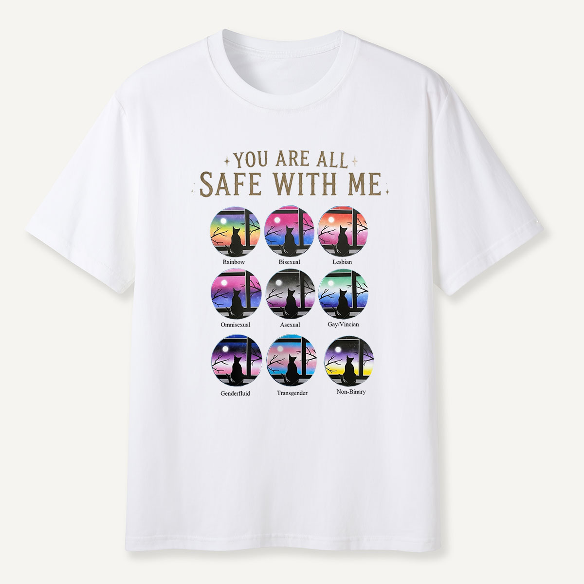 You Are All Safe With Me Cat T‑Shirt