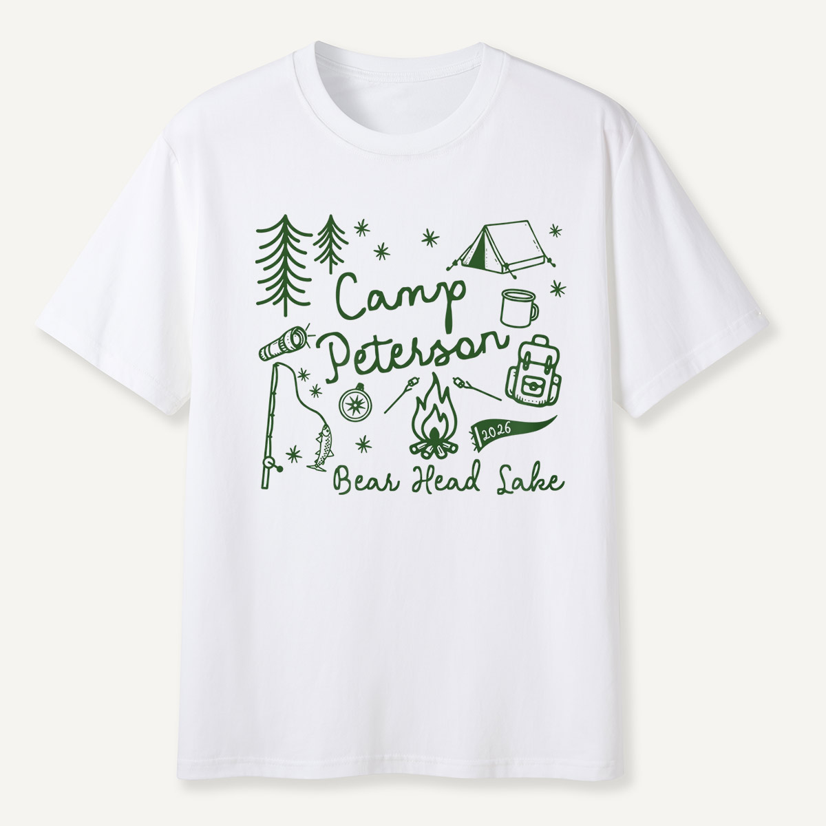 Camp Style Bear Head Lake Camping T-Shirt
