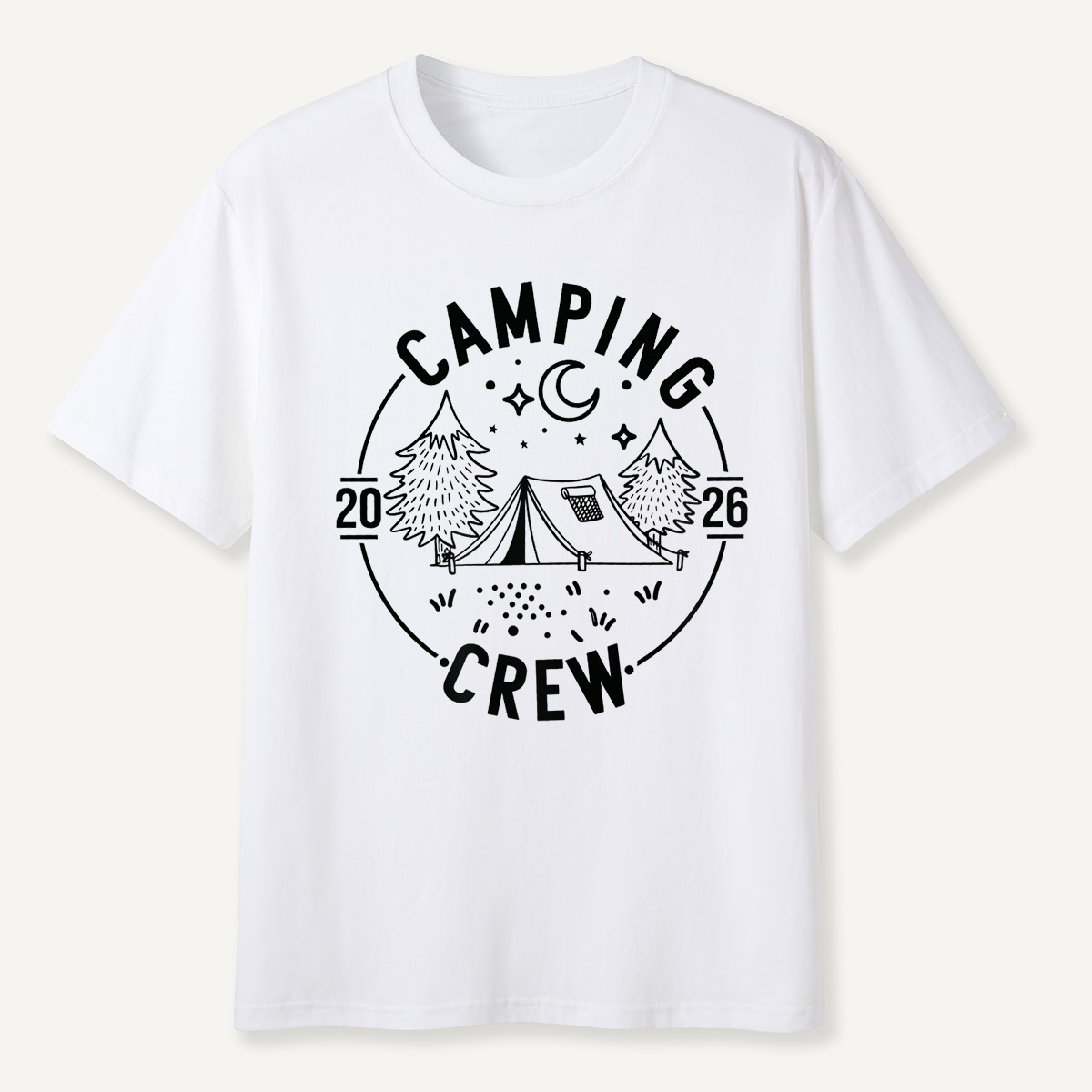 Minimalist Camping Crew Outdoor Adventure T-Shirt