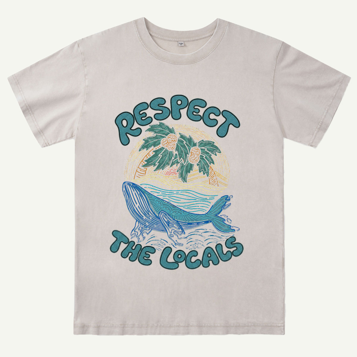 Respect the Ocean Whale Washed T-Shirt