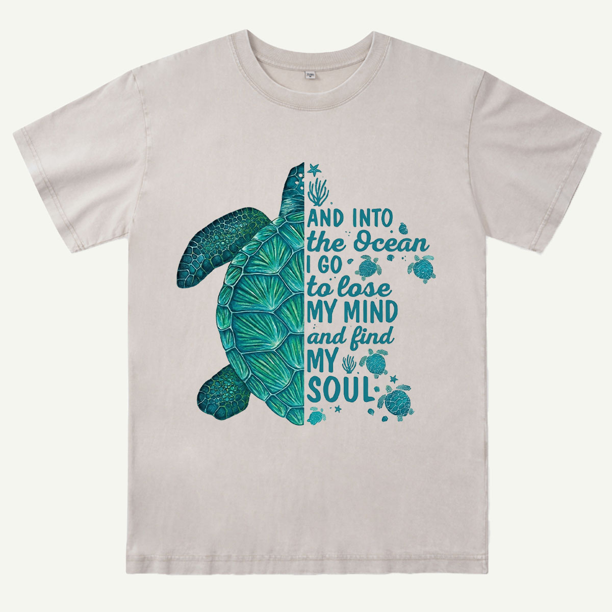 Sea Turtle Ocean Quote Washed T-Shirt