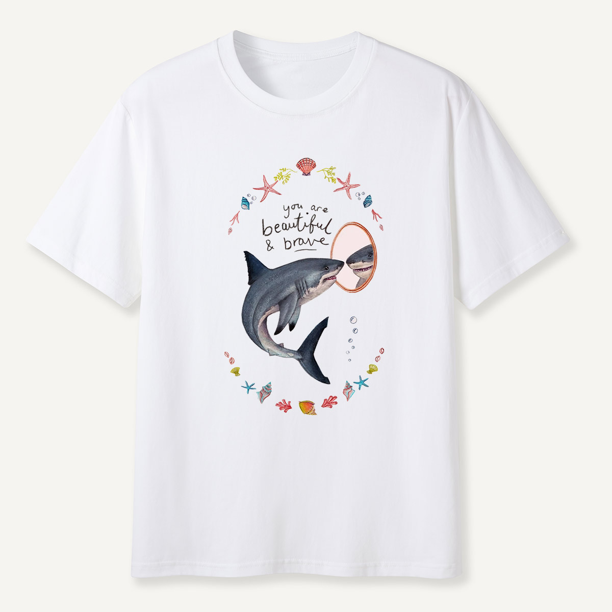 Beautiful and Brave Shark T-Shirt