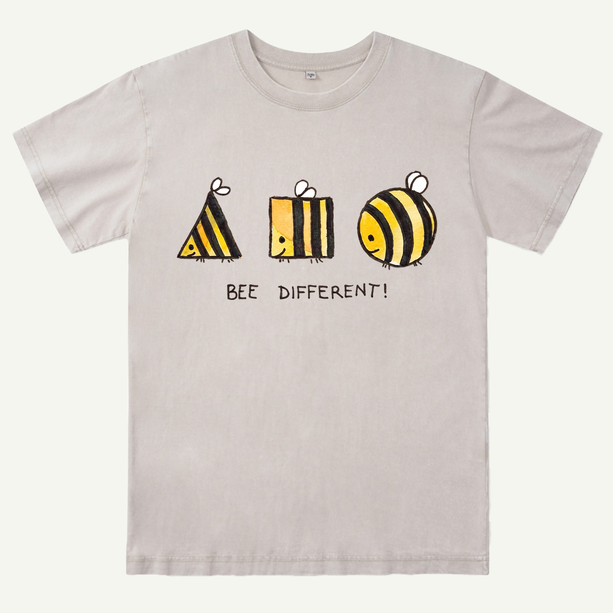 Bee Different Cute Bumblebee Washed T-Shirt