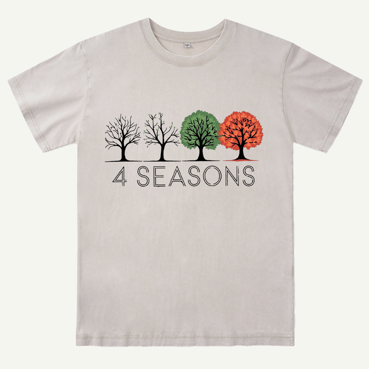 Seasonal Tree Evolution Nature Cycle Washed T-Shirt
