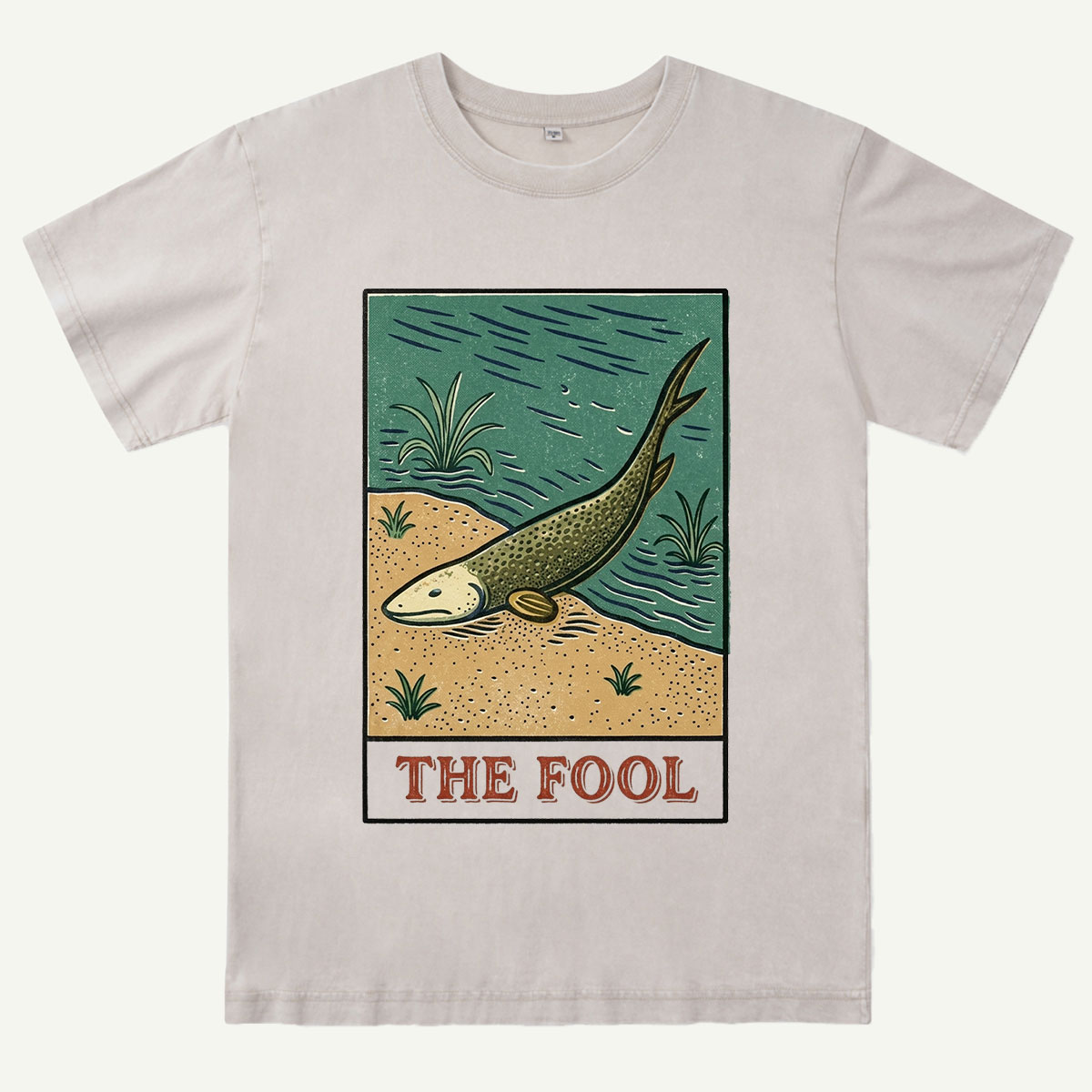Vintage Lungfish Tarot The Fool Washed T-Shirt