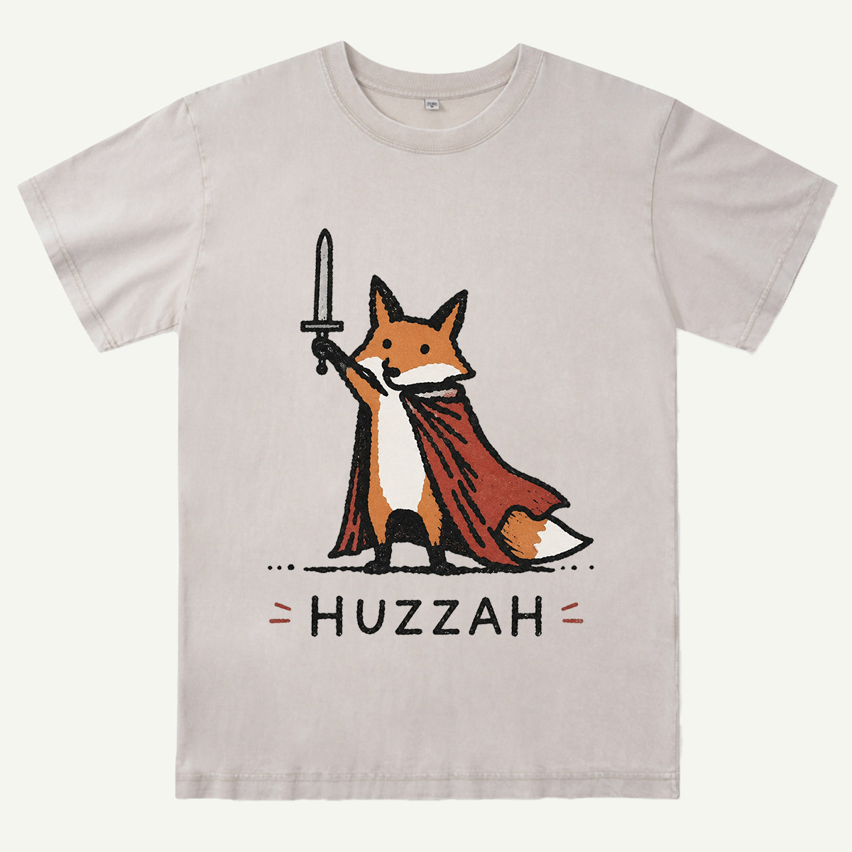 Huzzah Fox Knight Washed T-Shirt