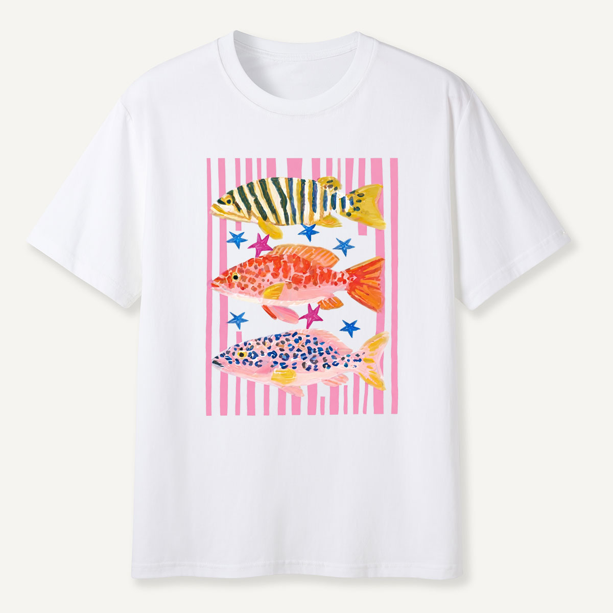 Striped Ocean Fish T-Shirt