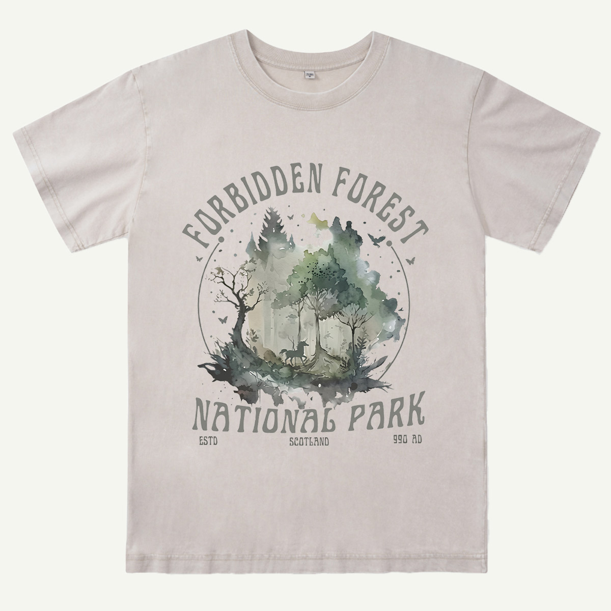 Forbidden Forest National Park Watercolor Washed T-Shirt