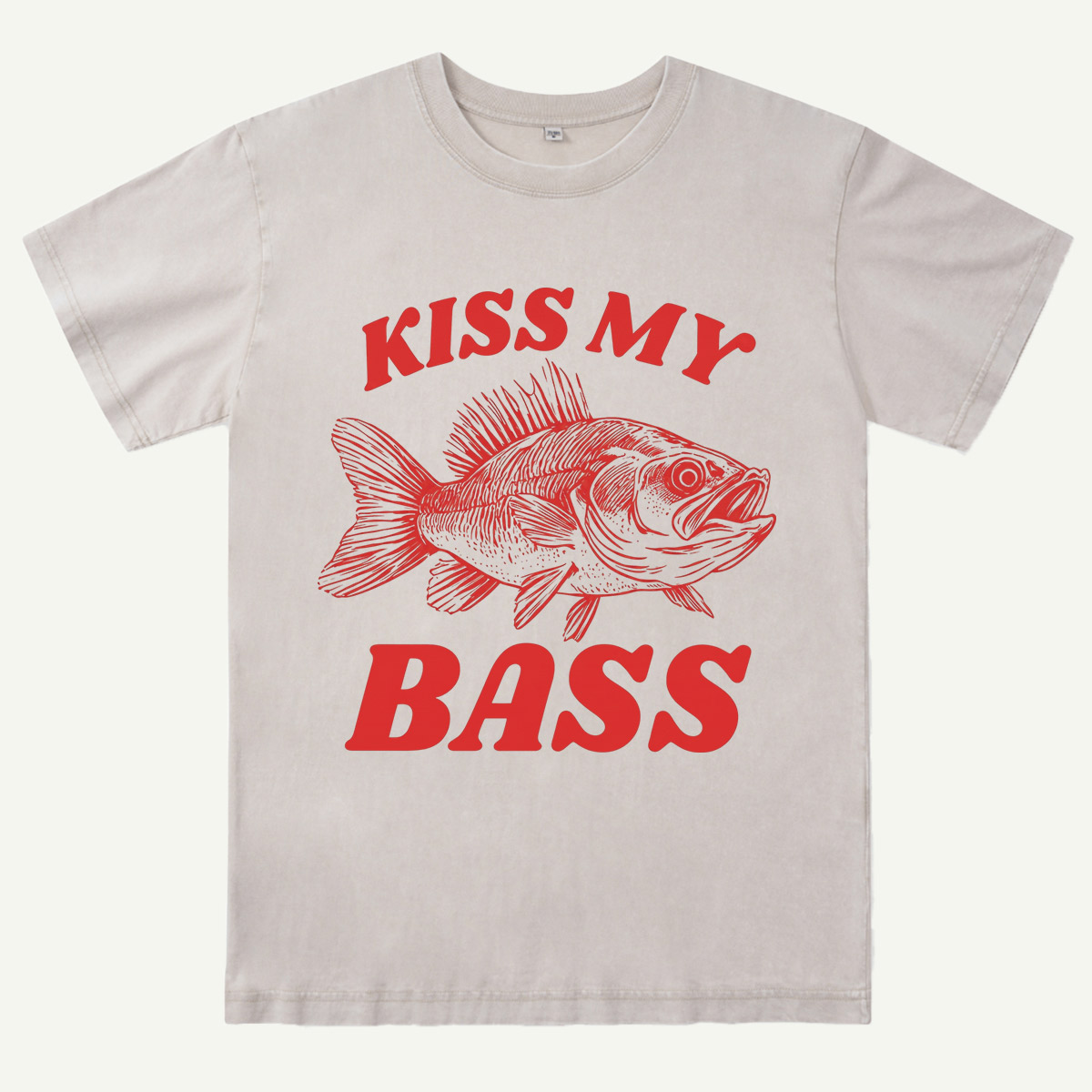 Kiss My Bass Fishing Washed T-Shirt