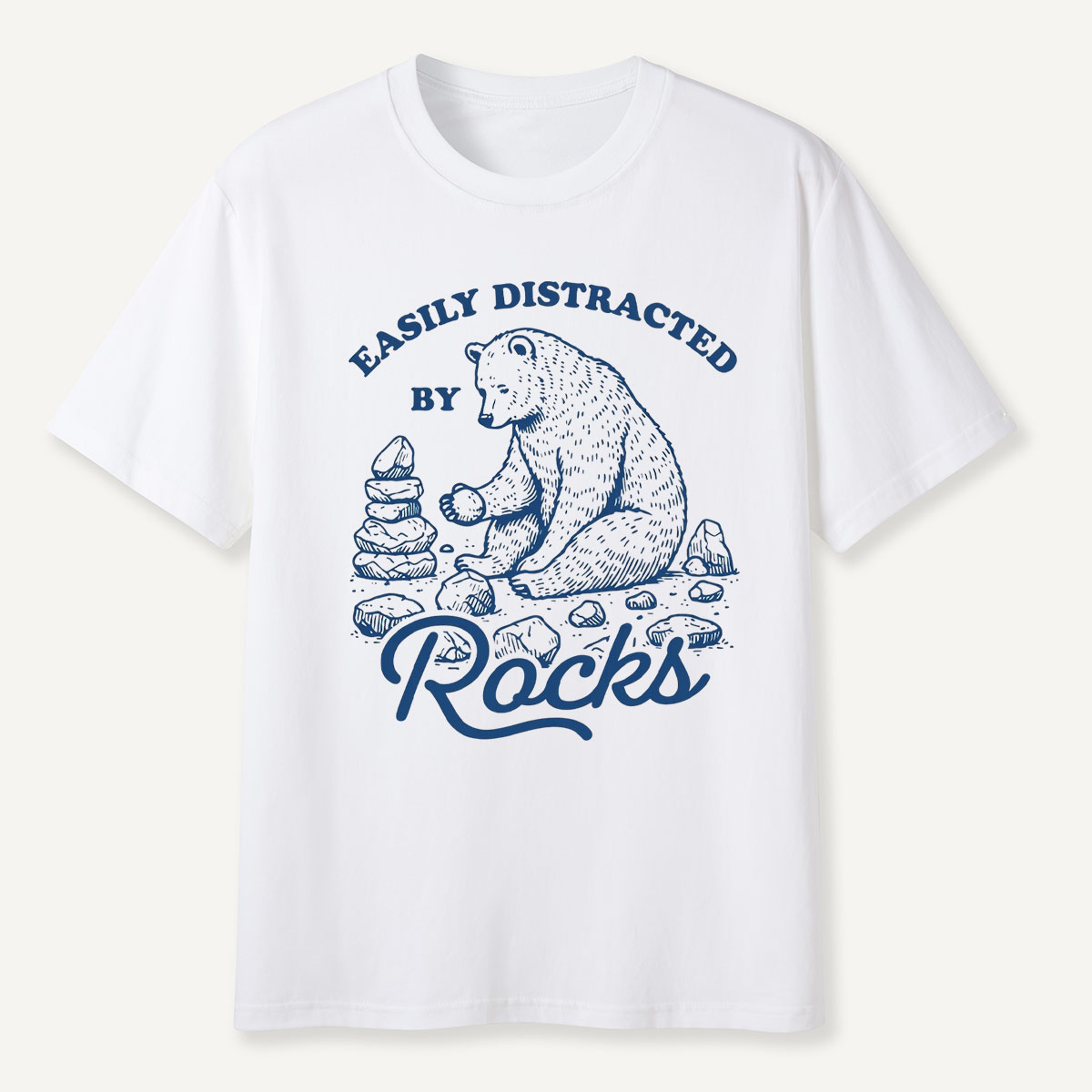 Easily Distracted By Rocks Bear T-Shirt