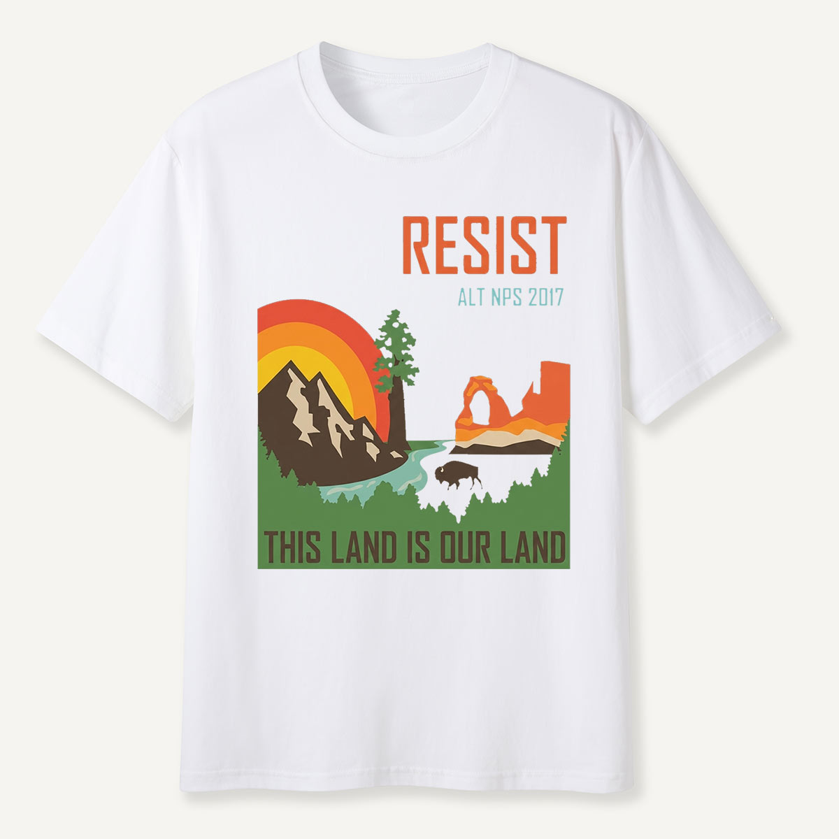 Retro Wilderness Landscape Mountain Adventure T-Shirt