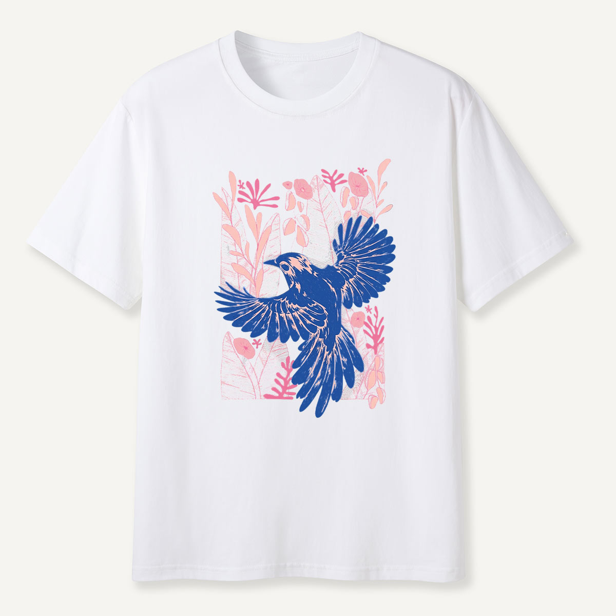 Vintage Blue Bird Botanical T-Shirt
